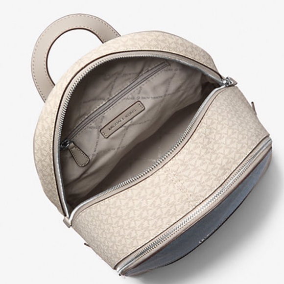MICHAEL KORS Rhea Medium Zip Color-Block Signature Logo Backpack
LT SKY MLT
NWT - Picture 2 of 16